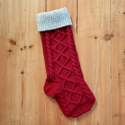 Digital Pattern: Classic Cable Christmas Stocking