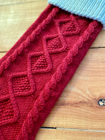 Digital Pattern: Classic Cable Christmas Stocking