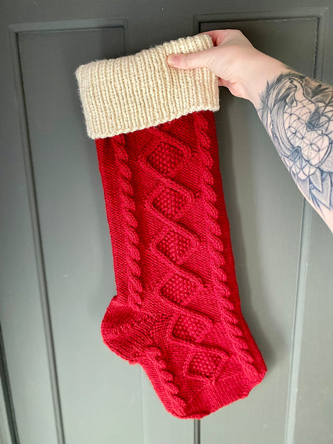 Digital Pattern: Classic Cable Christmas Stocking