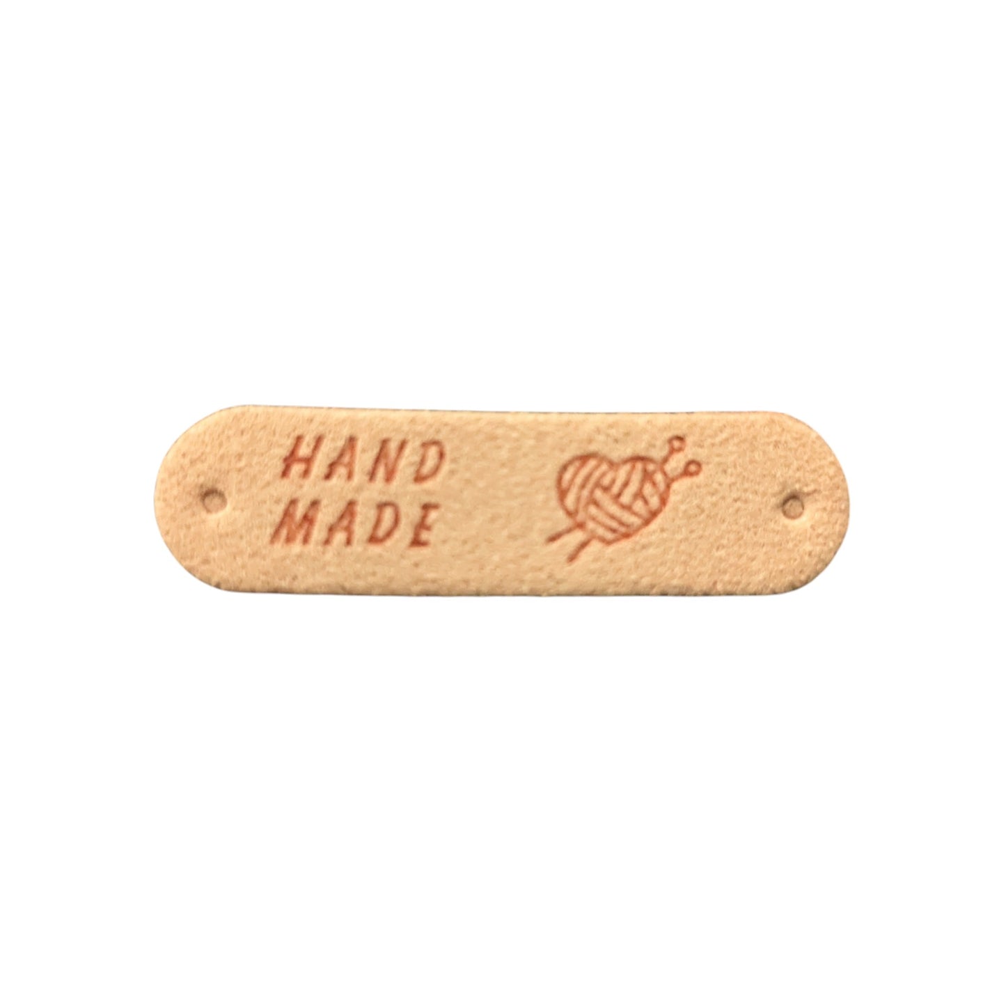 Embossed Fabric Project Tags "Handmade"