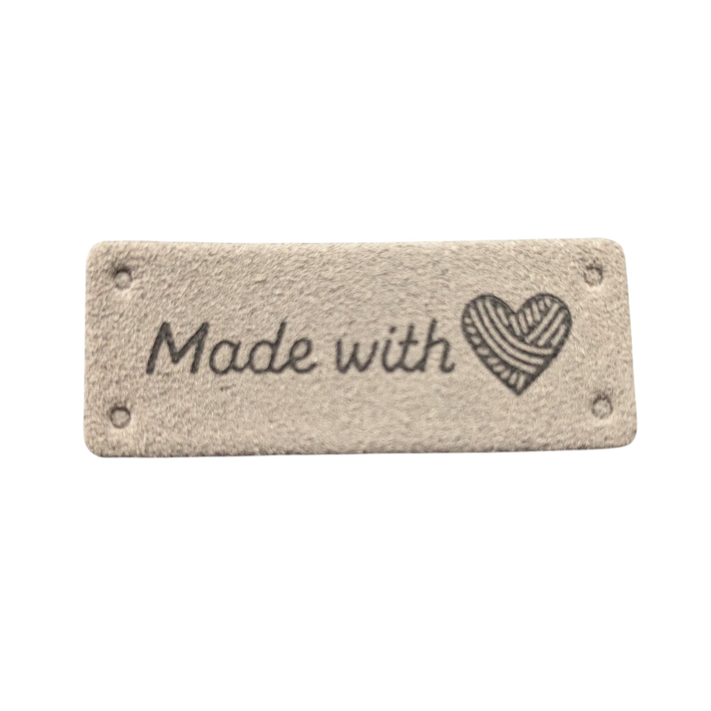 Embossed Fabric Project Tags "Made With ❤︎"