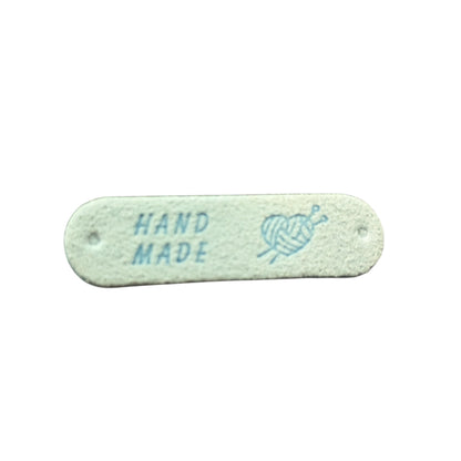 Embossed Fabric Project Tags "Handmade"