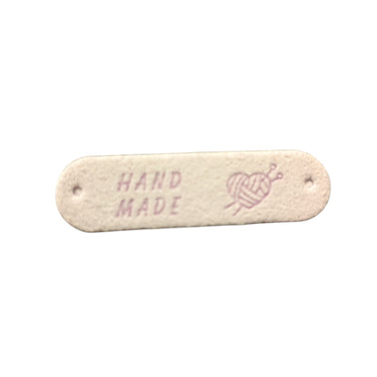 Embossed Fabric Project Tags "Handmade"