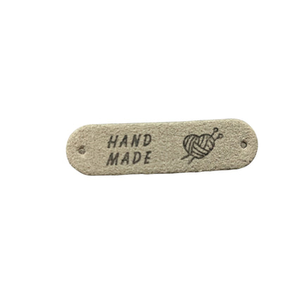 Embossed Fabric Project Tags "Handmade"
