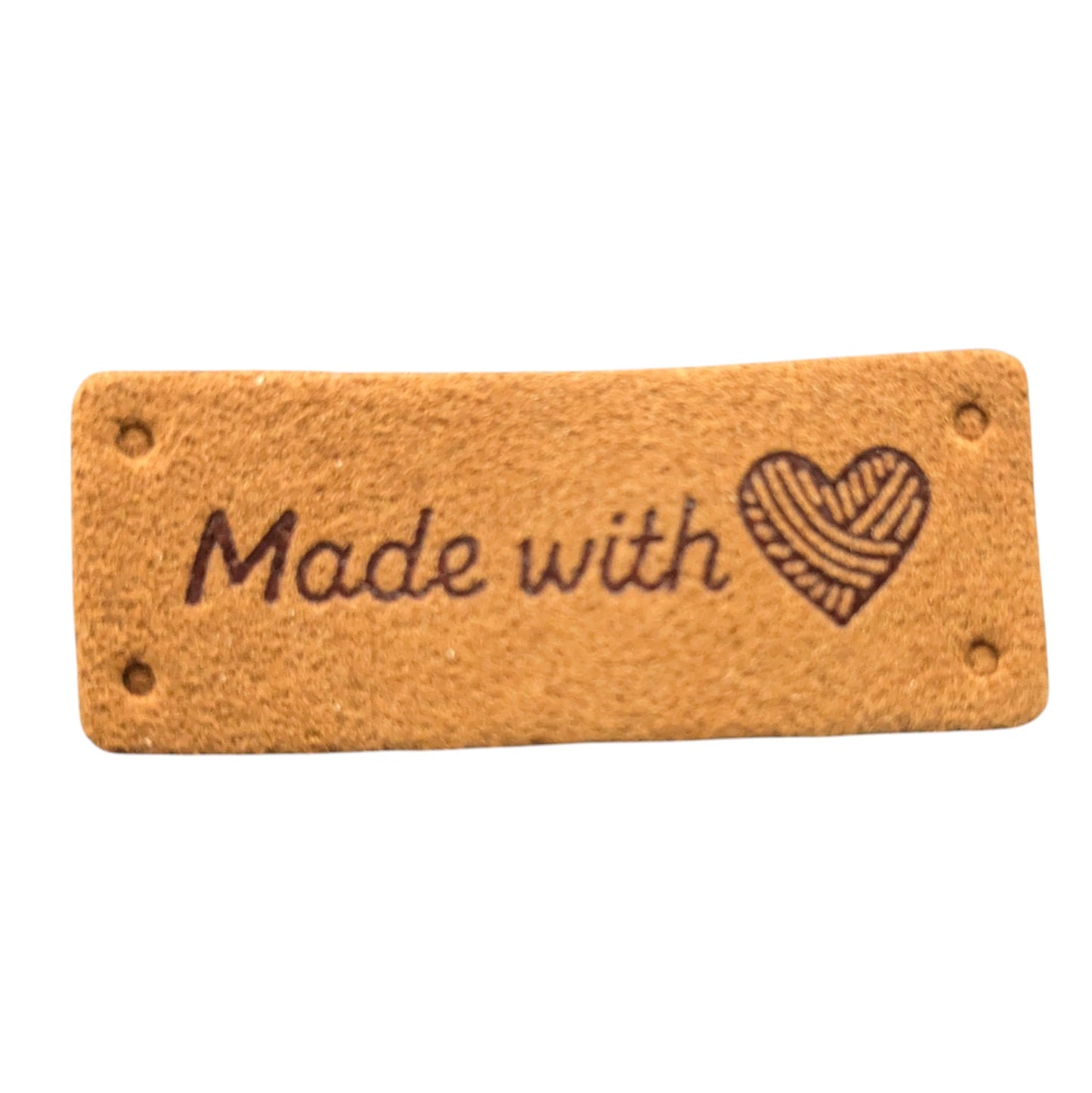 Embossed Fabric Project Tags "Made With ❤︎"
