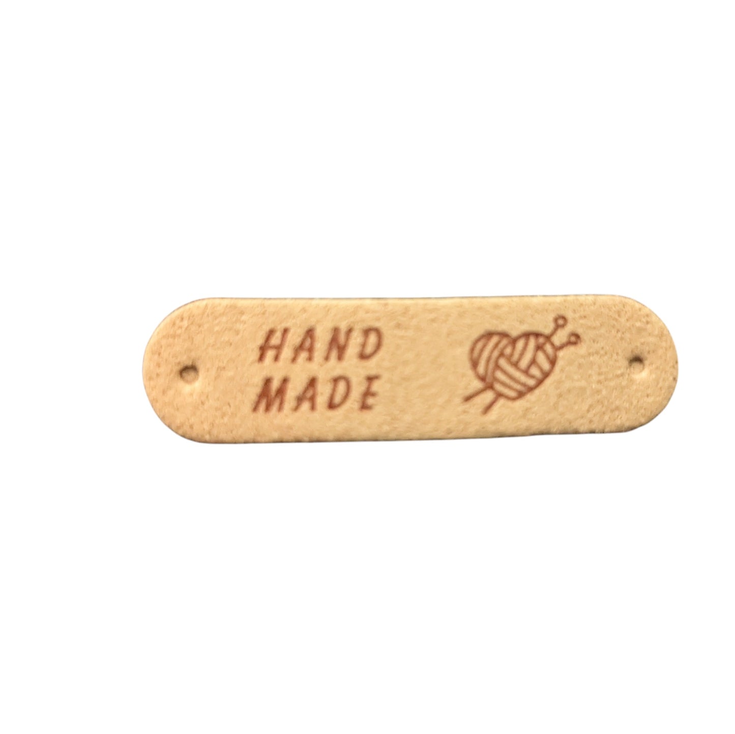 Embossed Fabric Project Tags "Handmade"